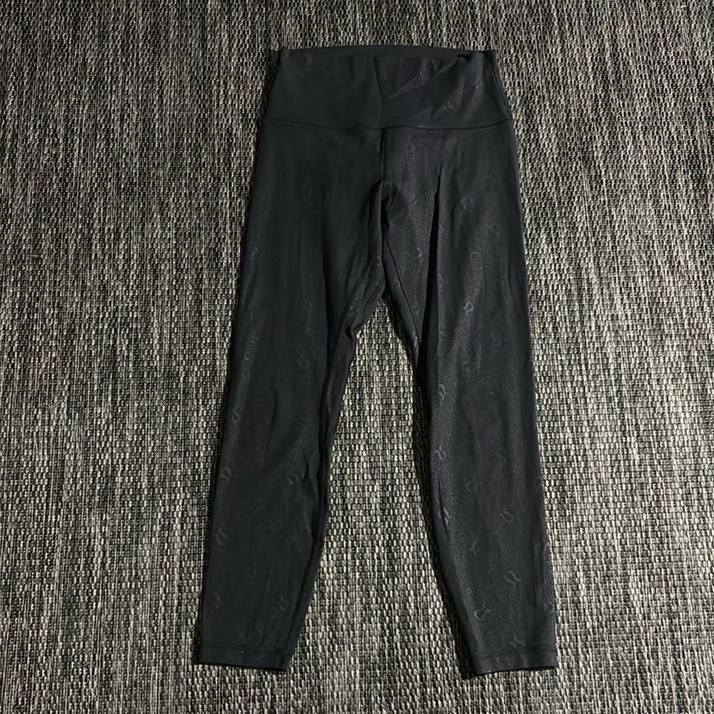 Lululemon Align Legging High Rise 26" Limited Edition Yogo Emboss Black Size 8